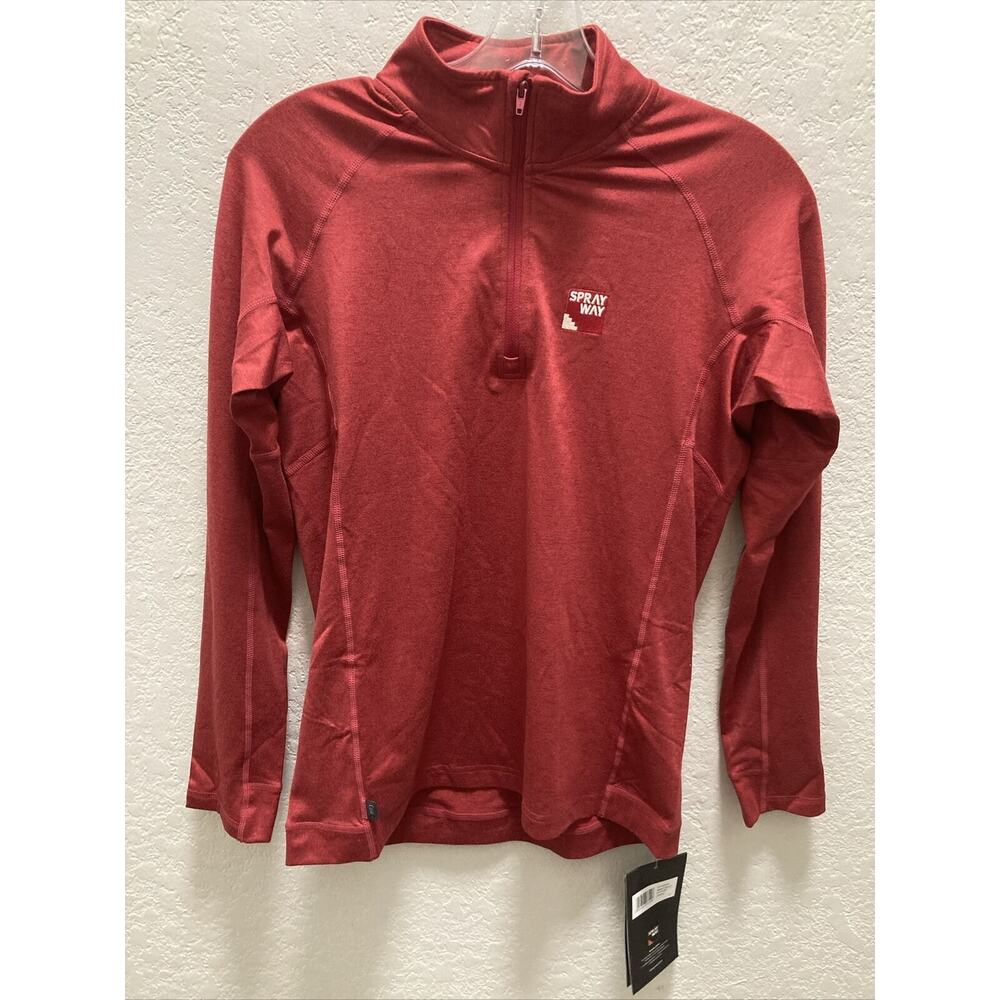 Sprayway Rissa Half-Zip Women Size 10 Red Carnival Long Sleeve Base Layer